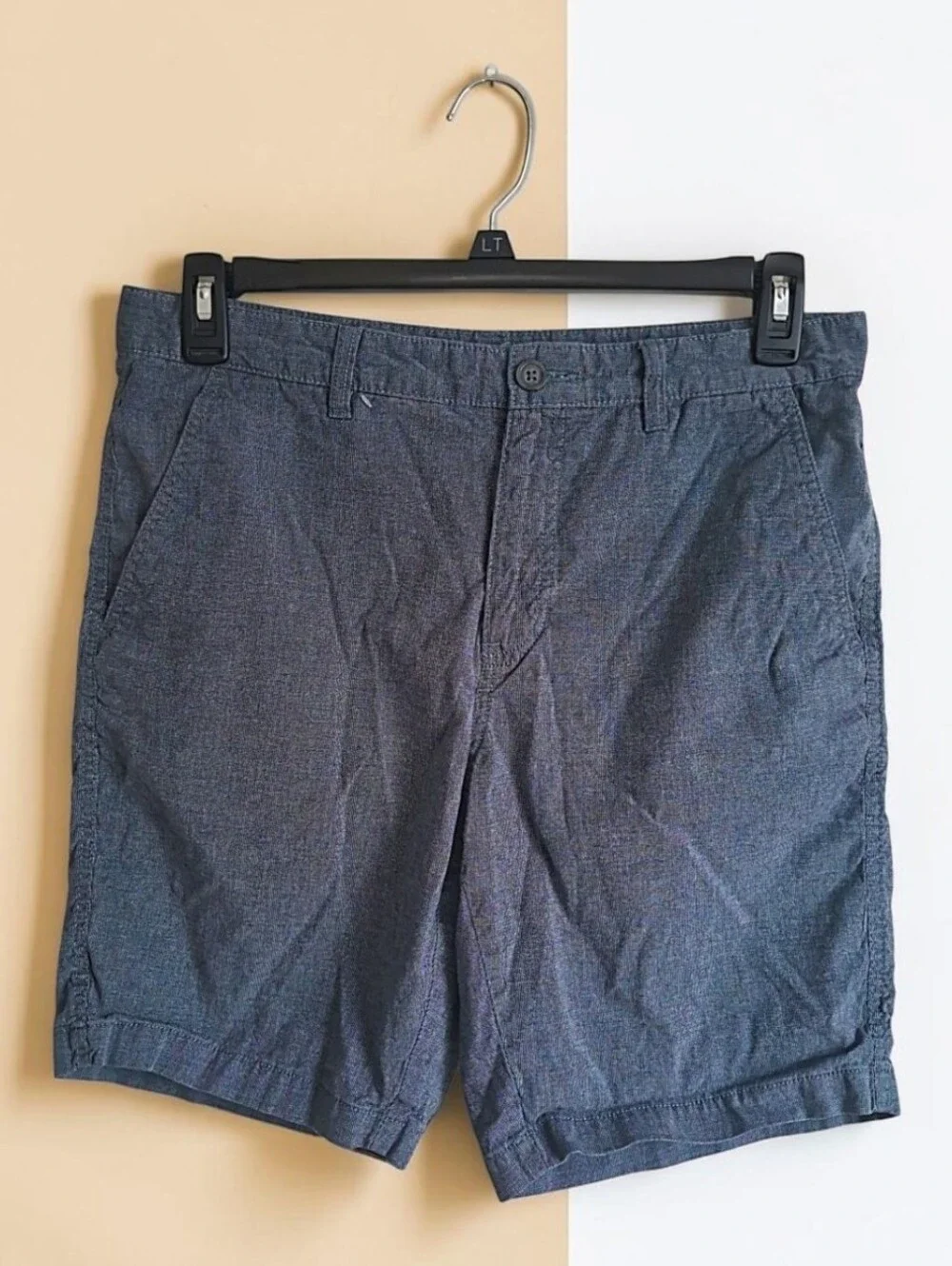 Marc Anthony Men's Slate Blue Flat Front Chino Shorts
